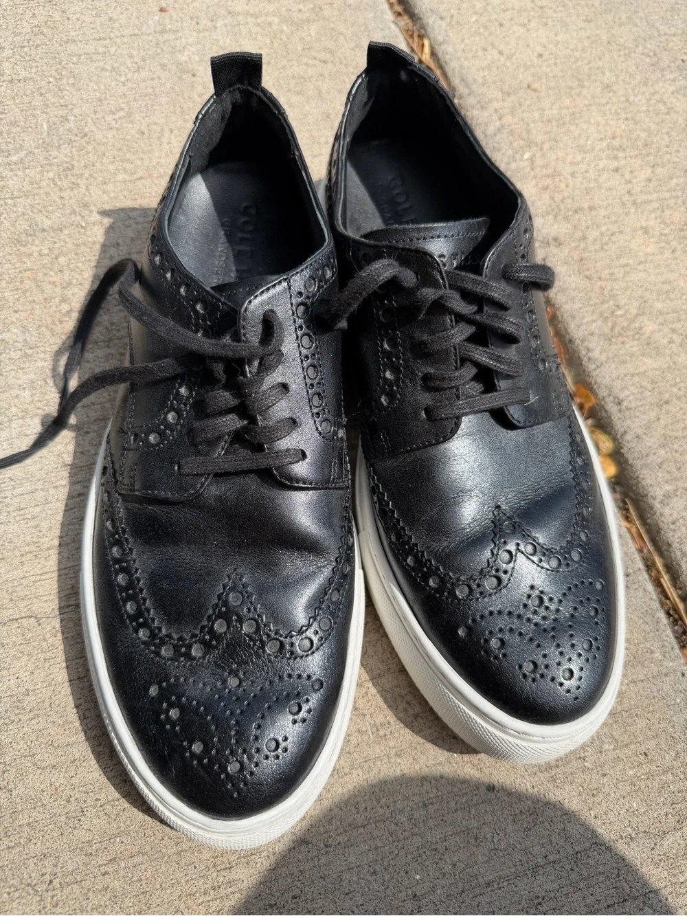 Cole Haan Black Wingtip Leather Sneaker Dress Shoes